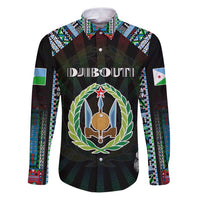 Personalized Djibouti Roots Family Matching Puletasi and Hawaiian Shirt African Map in Fingerprint and Tribal Colors