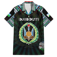 Personalized Djibouti Roots Hawaiian Shirt African Map in Fingerprint and Tribal Colors