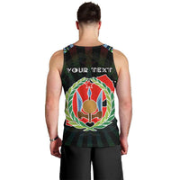 Personalized Djibouti Roots Men Tank Top African Map in Fingerprint and Tribal Colors