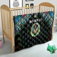 Djibouti Roots Quilt African Map in Fingerprint and Tribal Colors