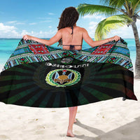 Djibouti Roots Sarong African Map in Fingerprint and Tribal Colors