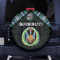 Djibouti Roots Spare Tire Cover African Map in Fingerprint and Tribal Colors