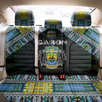 Gabon Roots Back Car Seat Cover African Map in Fingerprint and Tribal Colors