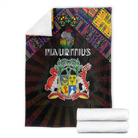 Mauritius Roots Blanket African Map in Fingerprint and Tribal Colors