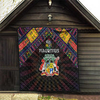 Mauritius Roots Quilt African Map in Fingerprint and Tribal Colors