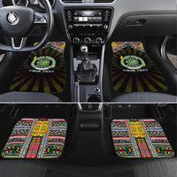 Comoros Roots Car Mats African Map in Fingerprint and Tribal Colors