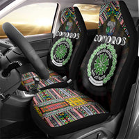 Comoros Roots Car Seat Cover African Map in Fingerprint and Tribal Colors