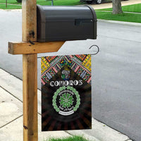 Comoros Roots Garden Flag African Map in Fingerprint and Tribal Colors