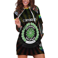Personalized Comoros Roots Hoodie Dress African Map in Fingerprint and Tribal Colors