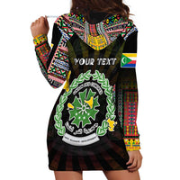 Personalized Comoros Roots Hoodie Dress African Map in Fingerprint and Tribal Colors