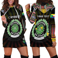 Personalized Comoros Roots Hoodie Dress African Map in Fingerprint and Tribal Colors