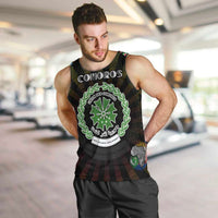 Personalized Comoros Roots Men Tank Top African Map in Fingerprint and Tribal Colors