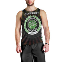 Personalized Comoros Roots Men Tank Top African Map in Fingerprint and Tribal Colors
