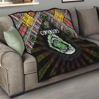 Comoros Roots Quilt African Map in Fingerprint and Tribal Colors