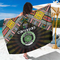 Comoros Roots Sarong African Map in Fingerprint and Tribal Colors