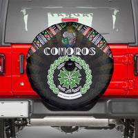 Comoros Roots Spare Tire Cover African Map in Fingerprint and Tribal Colors