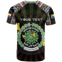 Personalized Comoros Roots T Shirt African Map in Fingerprint and Tribal Colors