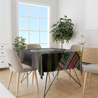 Comoros Roots Tablecloth African Map in Fingerprint and Tribal Colors