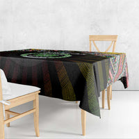 Comoros Roots Tablecloth African Map in Fingerprint and Tribal Colors