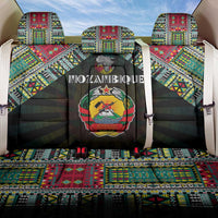 Mozambique Roots Back Car Seat Cover African Map in Fingerprint and Tribal Colors
