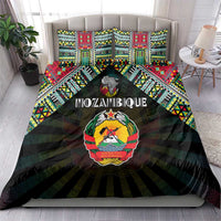 Mozambique Roots Bedding Set African Map in Fingerprint and Tribal Colors