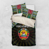 Mozambique Roots Bedding Set African Map in Fingerprint and Tribal Colors