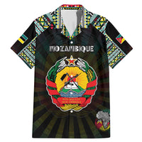 Personalized Mozambique Roots Family Matching Mermaid Dress and Hawaiian Shirt African Map in Fingerprint and Tribal Colors