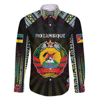 Personalized Mozambique Roots Family Matching Mermaid Dress and Hawaiian Shirt African Map in Fingerprint and Tribal Colors
