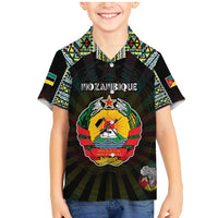 Personalized Mozambique Roots Family Matching Mermaid Dress and Hawaiian Shirt African Map in Fingerprint and Tribal Colors