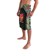 Personalized Mozambique Roots Lavalava African Map in Fingerprint and Tribal Colors