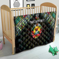 Mozambique Roots Quilt African Map in Fingerprint and Tribal Colors