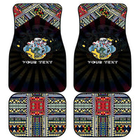Seychelles Roots Car Mats African Map in Fingerprint and Tribal Colors
