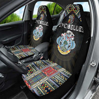 Seychelles Roots Car Seat Cover African Map in Fingerprint and Tribal Colors