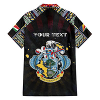 Personalized Seychelles Roots Family Matching Tank Maxi Dress and Hawaiian Shirt African Map in Fingerprint and Tribal Colors