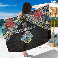 Seychelles Roots Sarong African Map in Fingerprint and Tribal Colors