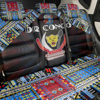 DR Congo Roots Back Car Seat Cover African Map in Fingerprint and Tribal Colors