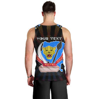 Personalized DR Congo Roots Men Tank Top African Map in Fingerprint and Tribal Colors