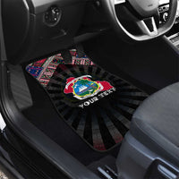 Liberia Roots Car Mats African Map in Fingerprint and Tribal Colors