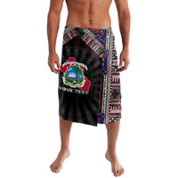 Personalized Liberia Roots Lavalava African Map in Fingerprint and Tribal Colors