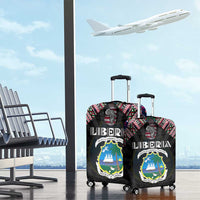 Liberia Roots Luggage Cover African Map in Fingerprint and Tribal Colors