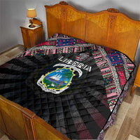 Liberia Roots Quilt African Map in Fingerprint and Tribal Colors