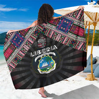 Liberia Roots Sarong African Map in Fingerprint and Tribal Colors