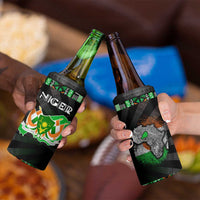 Niger Roots 4 in 1 Can Cooler Tumbler African Map in Fingerprint and Tribal Colors