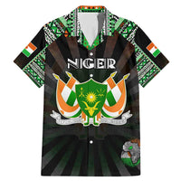 Personalized Niger Roots Family Matching Mermaid Dress and Hawaiian Shirt African Map in Fingerprint and Tribal Colors