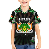 Personalized Niger Roots Family Matching Summer Maxi Dress and Hawaiian Shirt African Map in Fingerprint and Tribal Colors