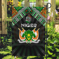 Niger Roots Garden Flag African Map in Fingerprint and Tribal Colors