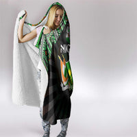 Niger Roots Hooded Blanket African Map in Fingerprint and Tribal Colors