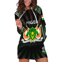 Personalized Niger Roots Hoodie Dress African Map in Fingerprint and Tribal Colors