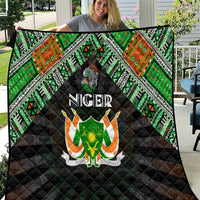 Niger Roots Quilt African Map in Fingerprint and Tribal Colors