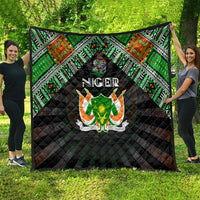 Niger Roots Quilt African Map in Fingerprint and Tribal Colors